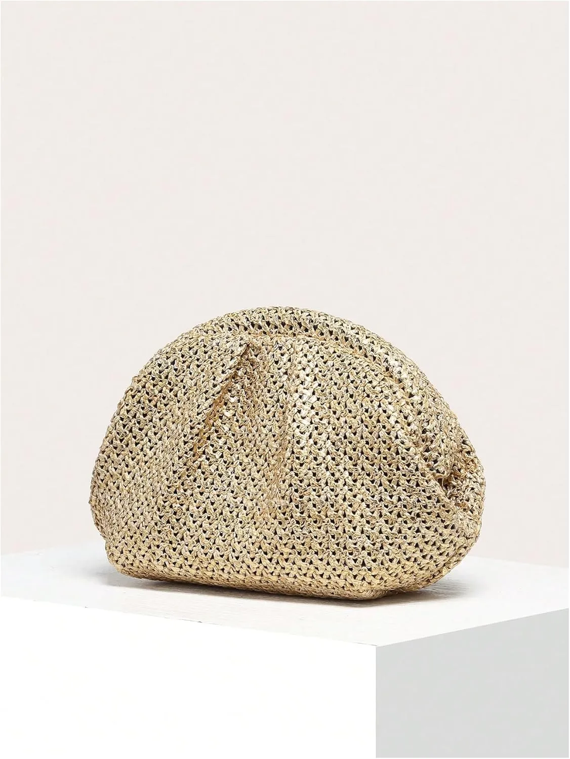 Verdusa Women's Crochet Straw Handbags Woven Clutch Purses Holiday Beach Bags
