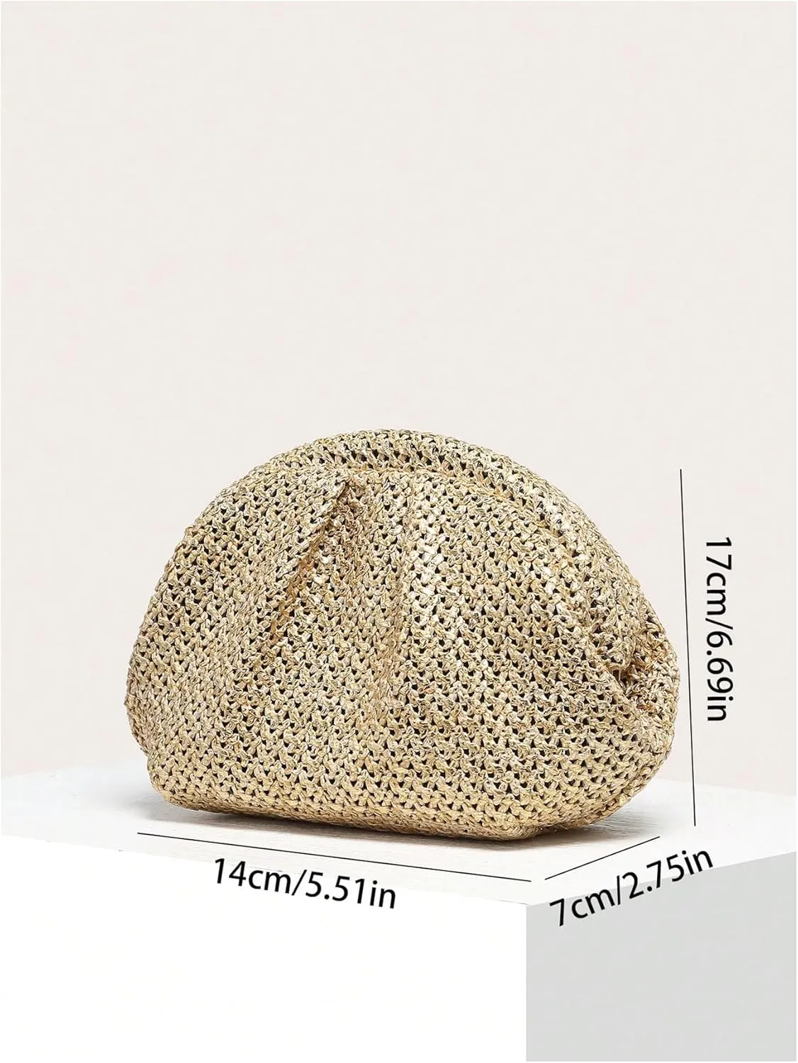 Verdusa Women's Crochet Straw Handbags Woven Clutch Purses Holiday Beach Bags