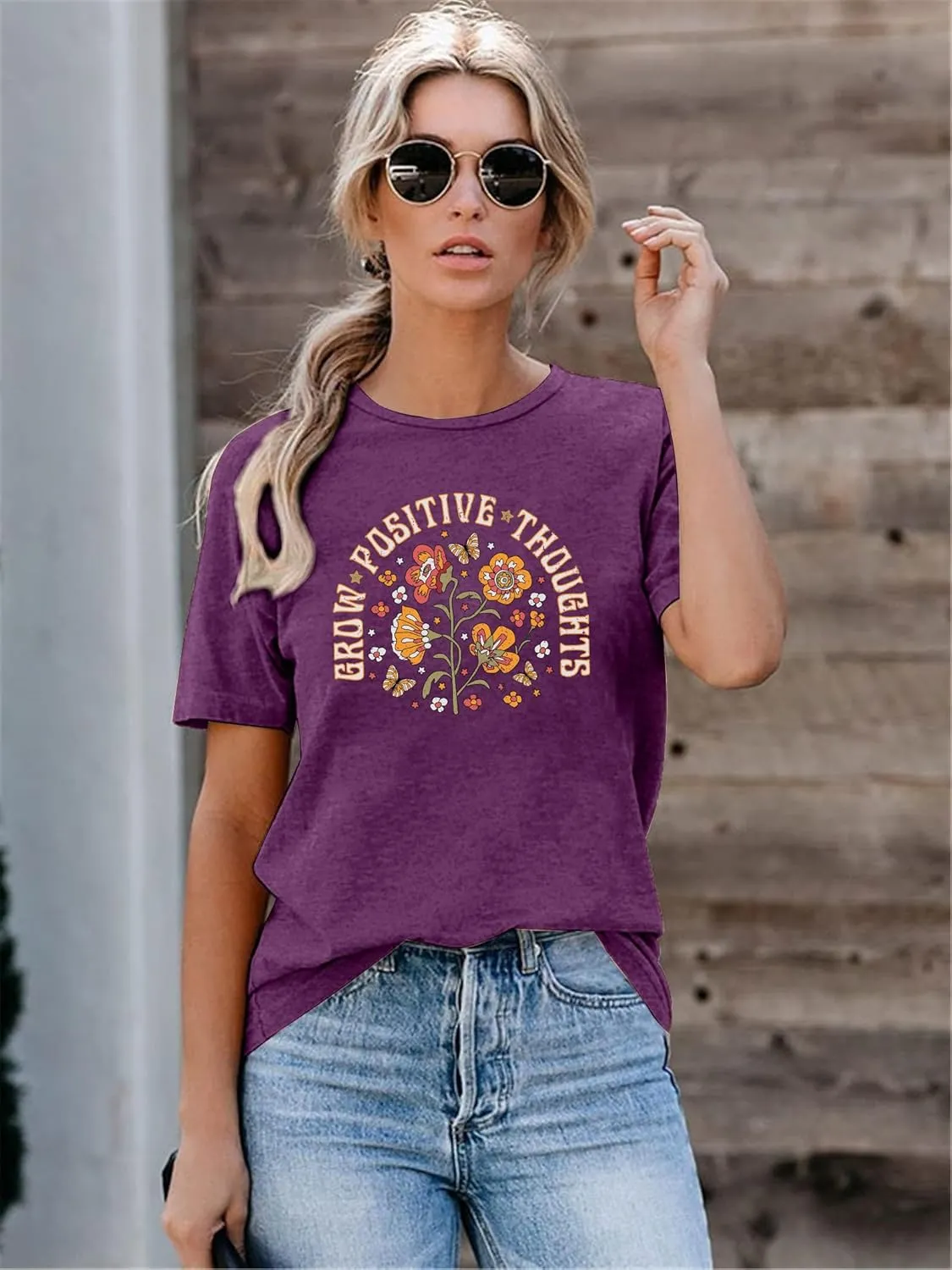 Wildflowers Shirt for Women Boho Floral T Shirts Inspirational Graphic Tee Flower Plant Shirts Tops