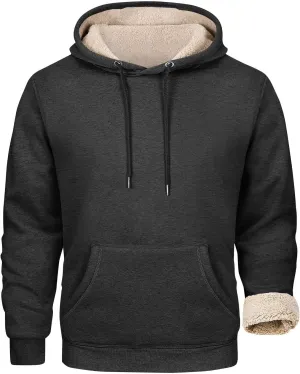 Winter Hoodies For Men Fleece Pullover Men Mens Fleece Lined Sweatshirts Fleece Hoodie Men'S Fleece Crewneck Hoodie