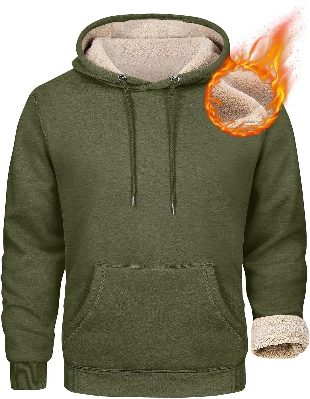 Winter Hoodies For Men Fleece Pullover Men Mens Fleece Lined Sweatshirts Fleece Hoodie Men'S Fleece Crewneck Hoodie