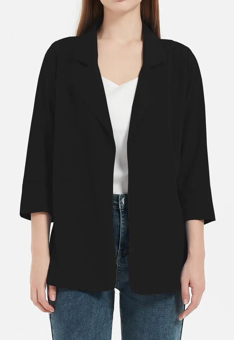Womens Blazer Business Casual Outfits Lightweight Chiffon Blazer Suit Jackets Office Wear