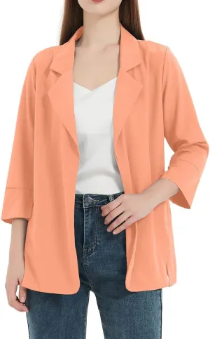 Womens Blazer Business Casual Outfits Lightweight Chiffon Blazer Suit Jackets Office Wear