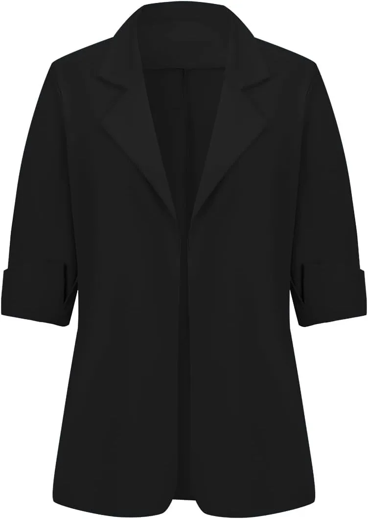 Womens Blazer Business Casual Outfits Lightweight Chiffon Blazer Suit Jackets Office Wear