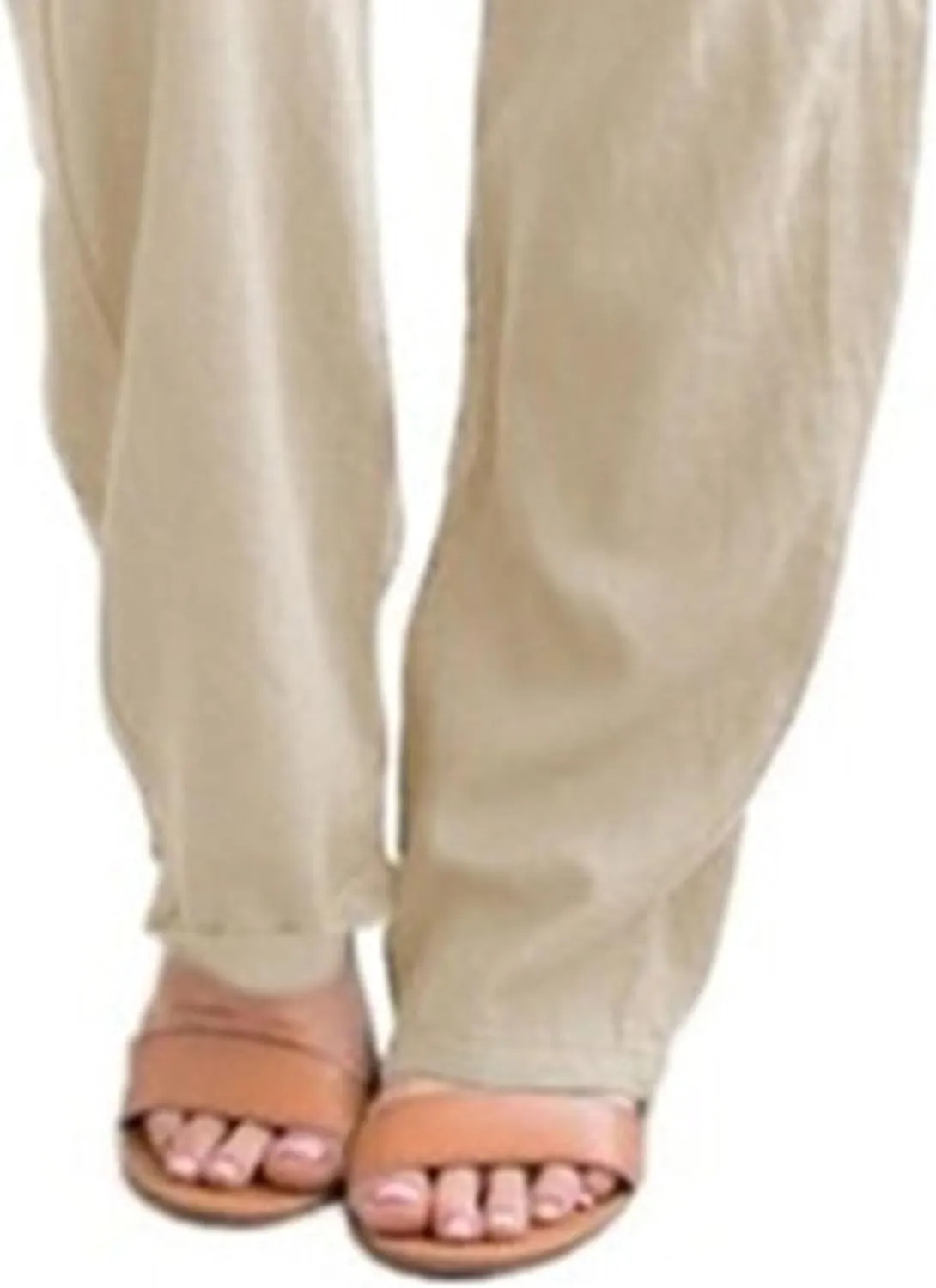 Womens Casual Linen High Waist Pants Drawstring Loose Fit Summer Pants Trousers with Side Pockets 2025 Trendy