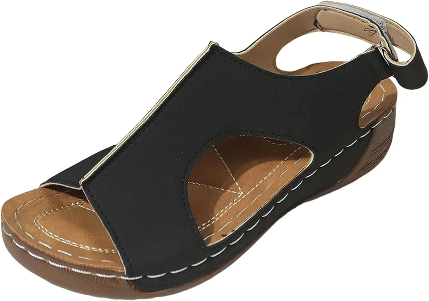 Women's Comfy Orthotic Sandals, Sandals for Women, Wide Gladiator Orthopedic Arch Support Roman Low Wedges Flip Flops Support Comfortable Wedge Slippers Anti-Slip Walking Thong Sandal