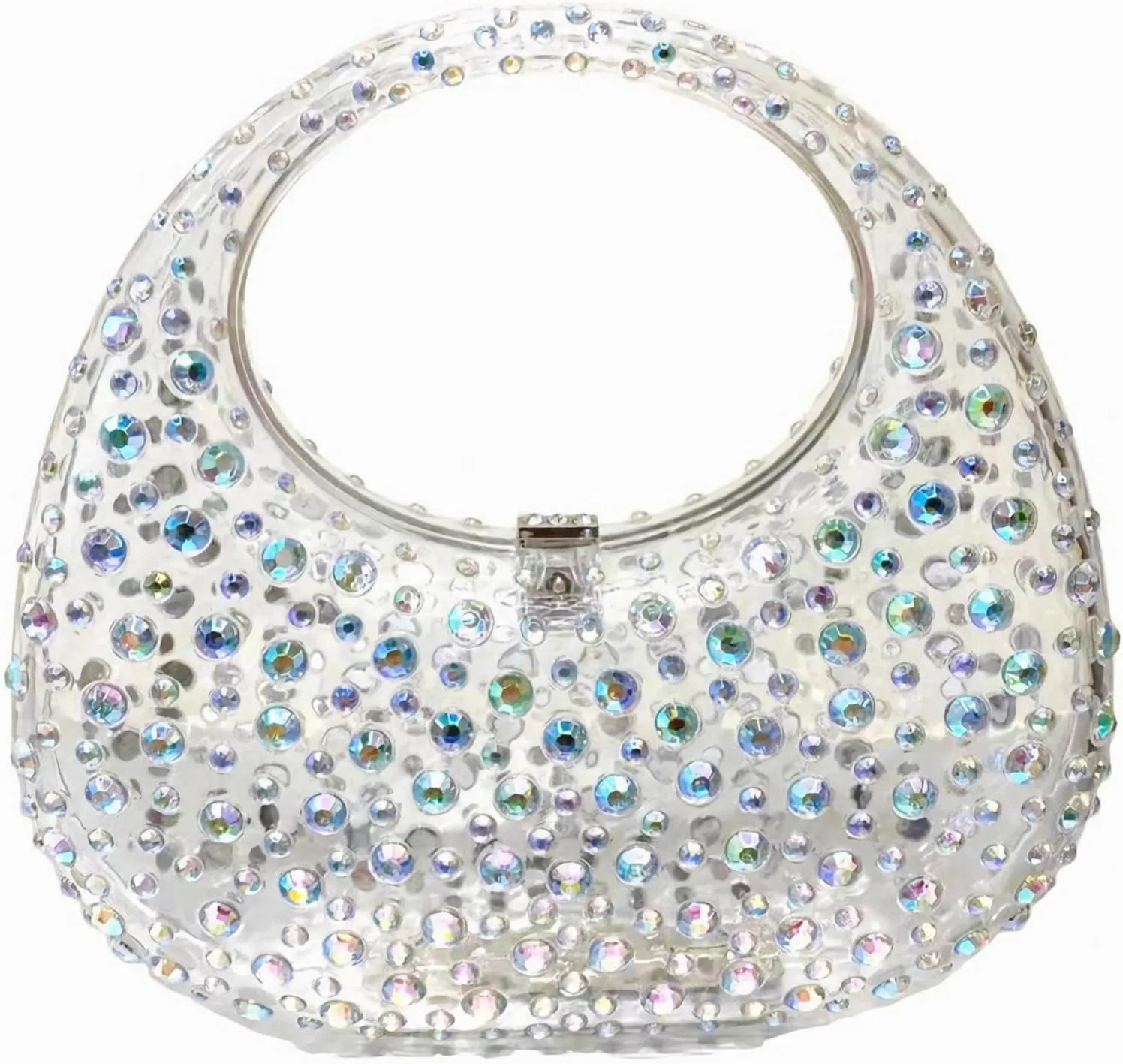 Women's Evening Bag for Women Sparkly Rhinestone Clutch Purse Acrylic Top-handle Bag
