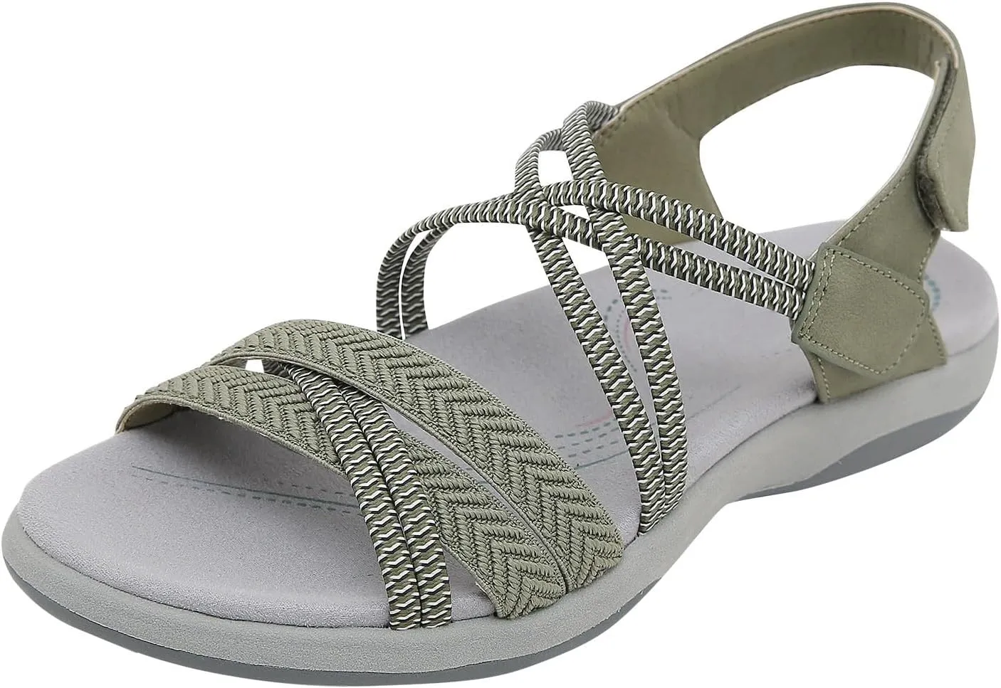 Womens Flat Sandals Slip On Summer Gladiator Open Toe Braided Slingback Shoes Dressy Bohemian Flats Shoes Outdoor