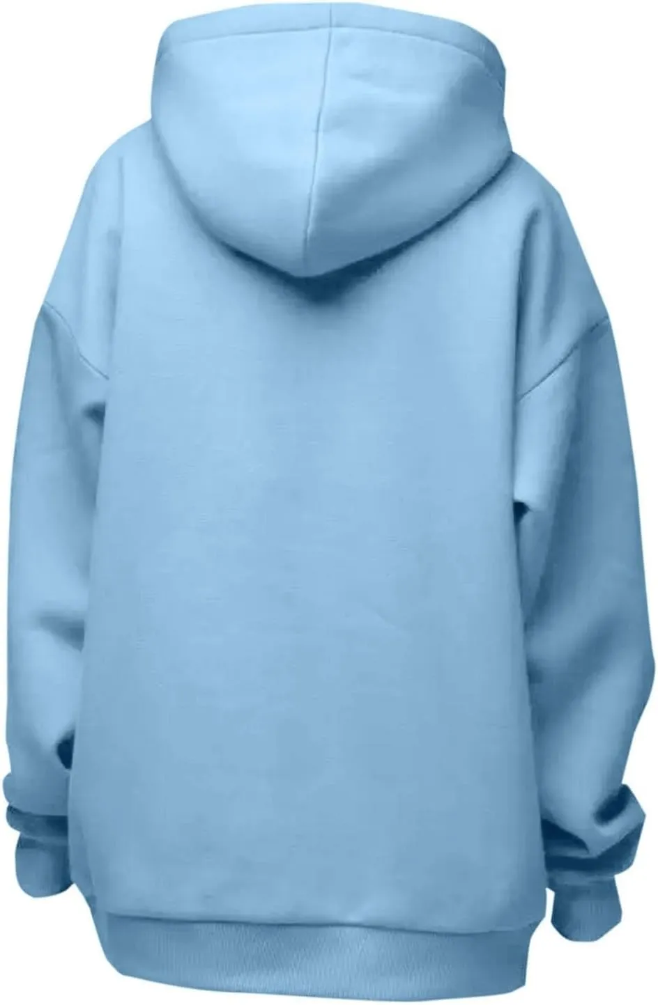 Womens Oversized Hoodie Fall Fashion 2024 Ribbed Cuffs Crewneck Sweatshirt Drop Shoulder Long Sleeve Tops With Pocket