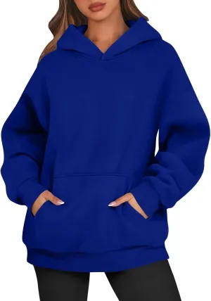 Womens Oversized Hoodies Fleece Sweatshirts Long Sleeve Sweaters Pullover Winter Fall Outfits Fashion Y2k Clothes