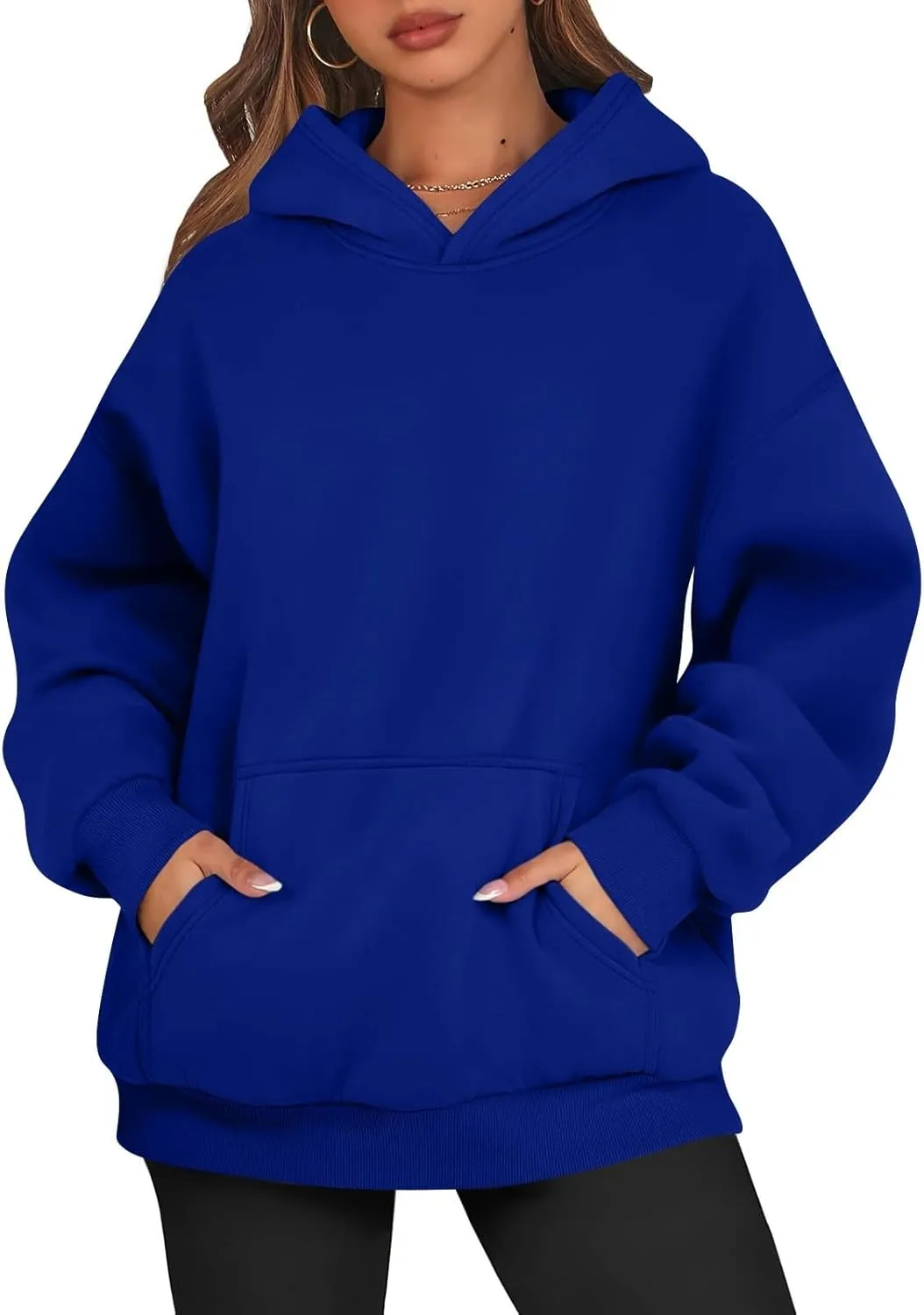 Womens Oversized Hoodies Fleece Sweatshirts Long Sleeve Sweaters Pullover Winter Fall Outfits Fashion Y2k Clothes