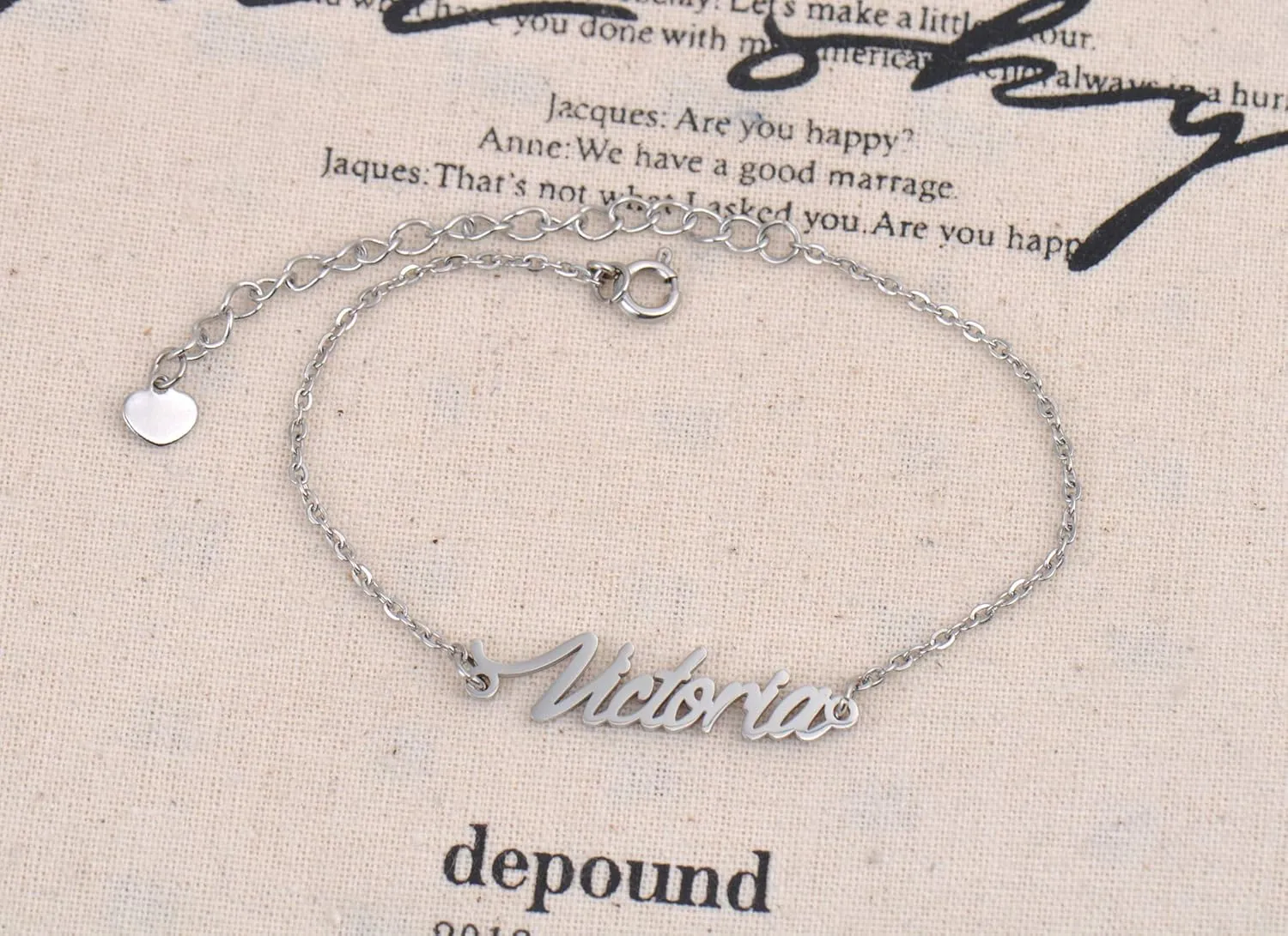 Women's Personalized Custom Name Bracelets & Name Anklets- Stainless Steel Gold Plated