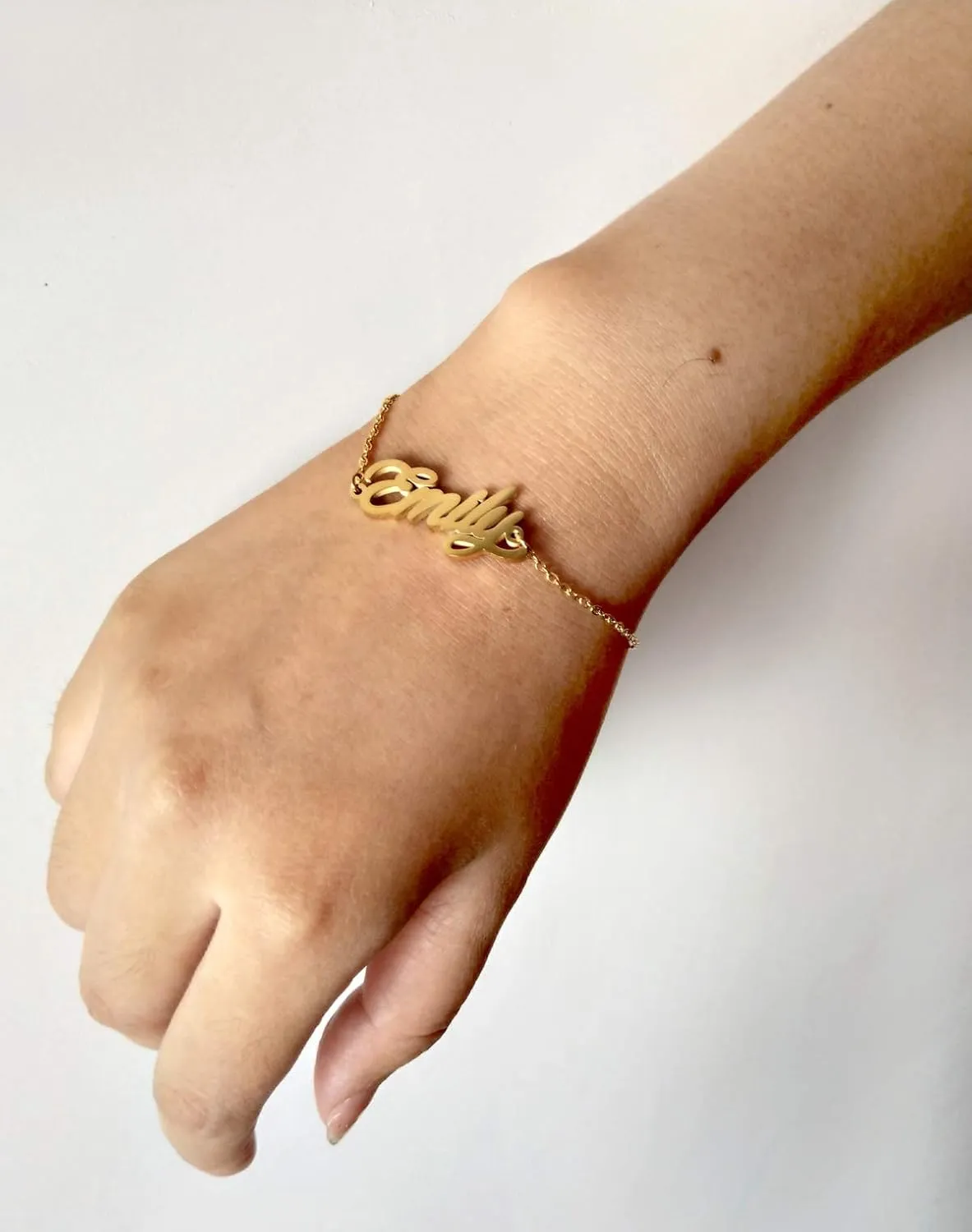 Women's Personalized Custom Name Bracelets & Name Anklets- Stainless Steel Gold Plated