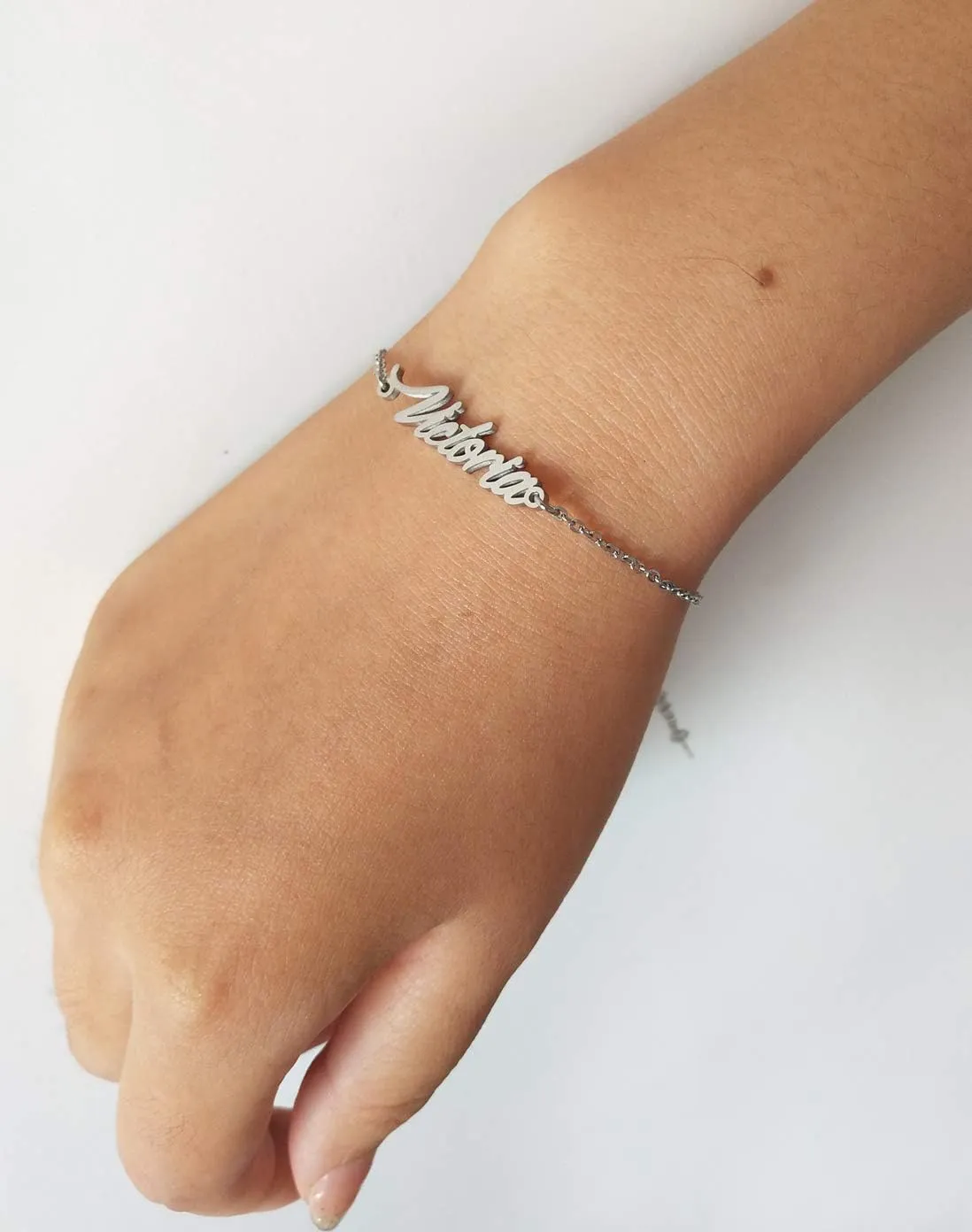 Women's Personalized Custom Name Bracelets & Name Anklets- Stainless Steel Gold Plated
