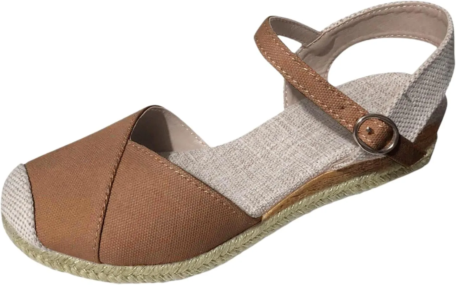 Women's Platform Wedge Sandals - Beige, Size US 6 - Wedge, Gladiator, Casual - Open Toe & Closed Toe - Ankle Strap - Waterproof - Casual Occasion