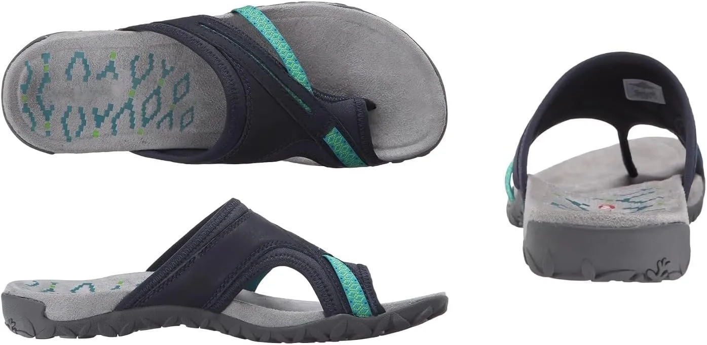 Women's Post Orthopedic Arch Support Sandals with Toe Ring Loop Flip Flops Comfort for Plantar Fasciitis Sandal Comfy Slippers Supportive Toe-Clipped Platform Outside Beach Flip-Flops