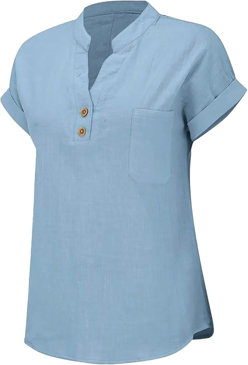 Womens Short Sleeve T-Shirts Summer Cotton Linen Simple Tops Casual Tunic Tee V Neck Basic Workout Clothes Outfits