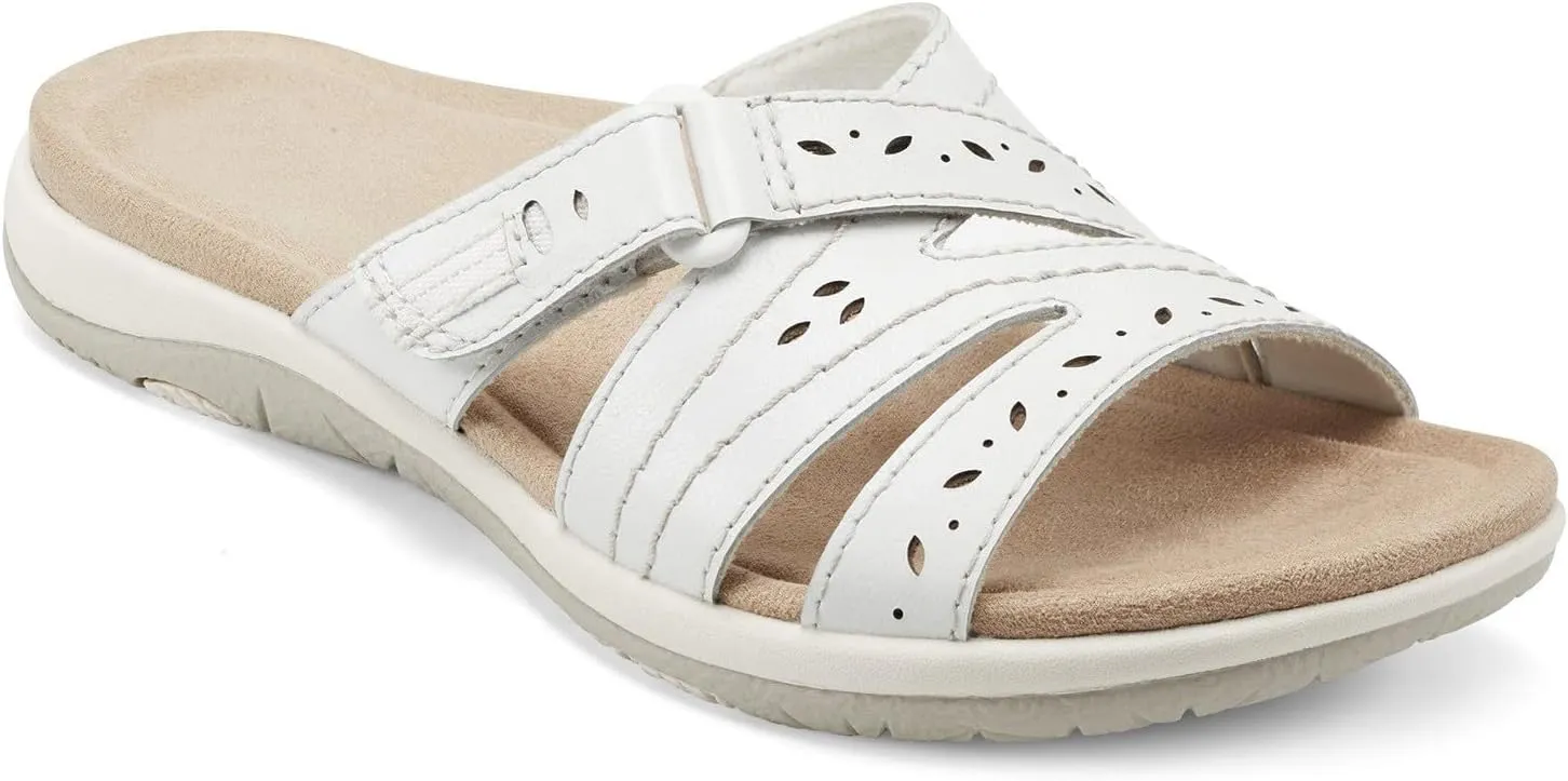 Women's Slide Sandals Summer Walking Slippers with Arch Support Open Toe Orthopedic Flat Sandals Comfortable Lightweight Beach Slippers