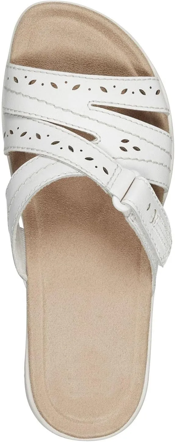 Women's Slide Sandals Summer Walking Slippers with Arch Support Open Toe Orthopedic Flat Sandals Comfortable Lightweight Beach Slippers