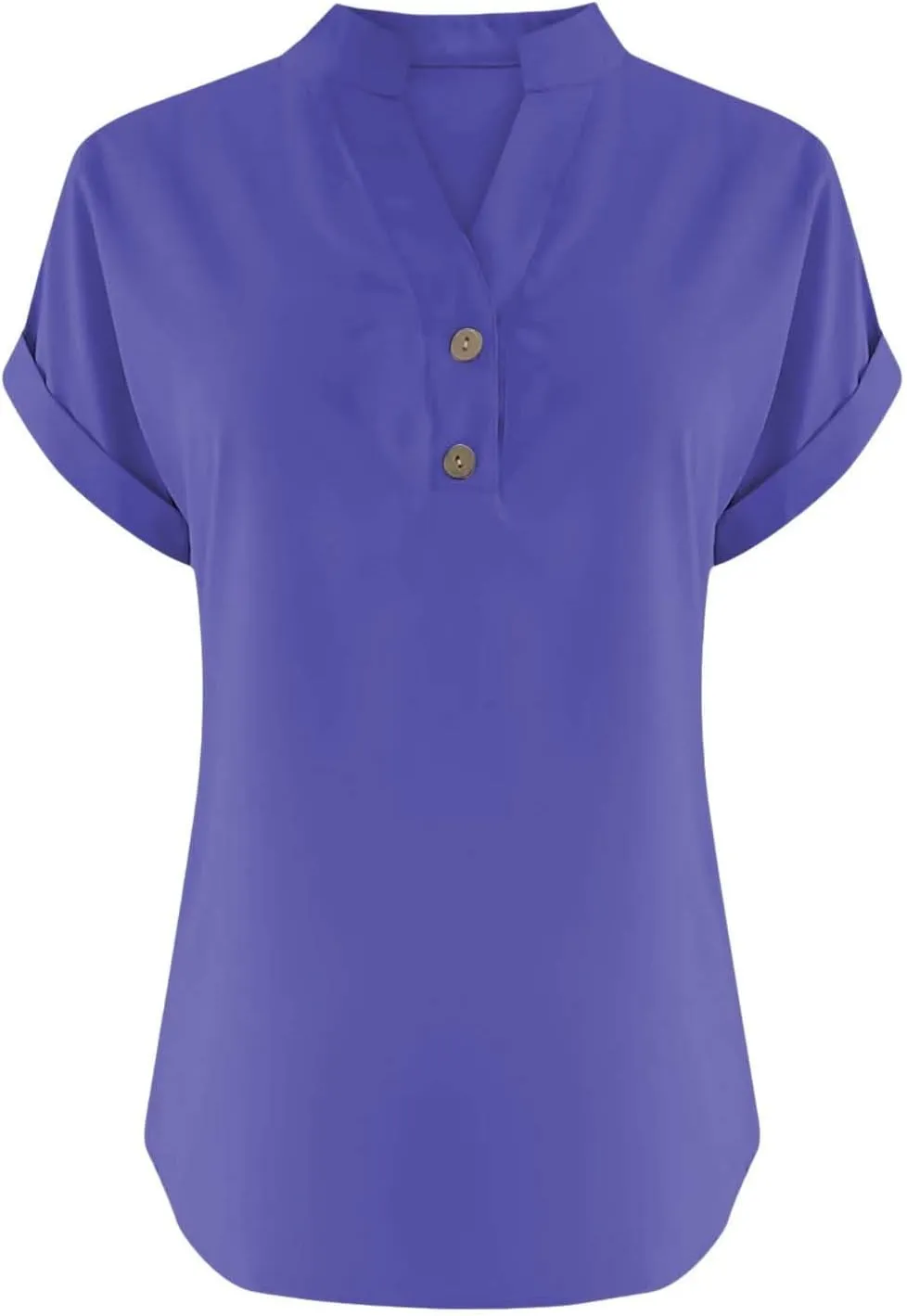 Womens Summer Tops V Neck Button Down Short Sleeve Top T Shirt Short Sleeve Casual Blouse Tops People Inspired