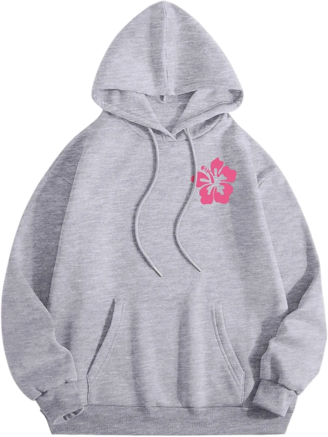 Womens Sweatshirt Graphic Hoodies Letter Print Casual Long Sleeve Drawstring Pullover Tops with Pocket, Medium