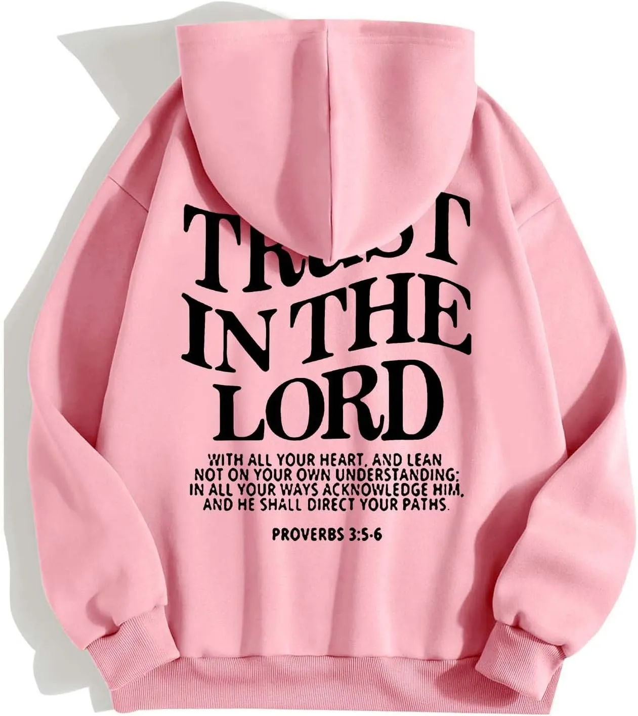 Women's Trust In The Lord Full Zip Up Christian Hoodies Comfort Fleece Lined Aesthetic with Hood Jackets 2024 Jesus