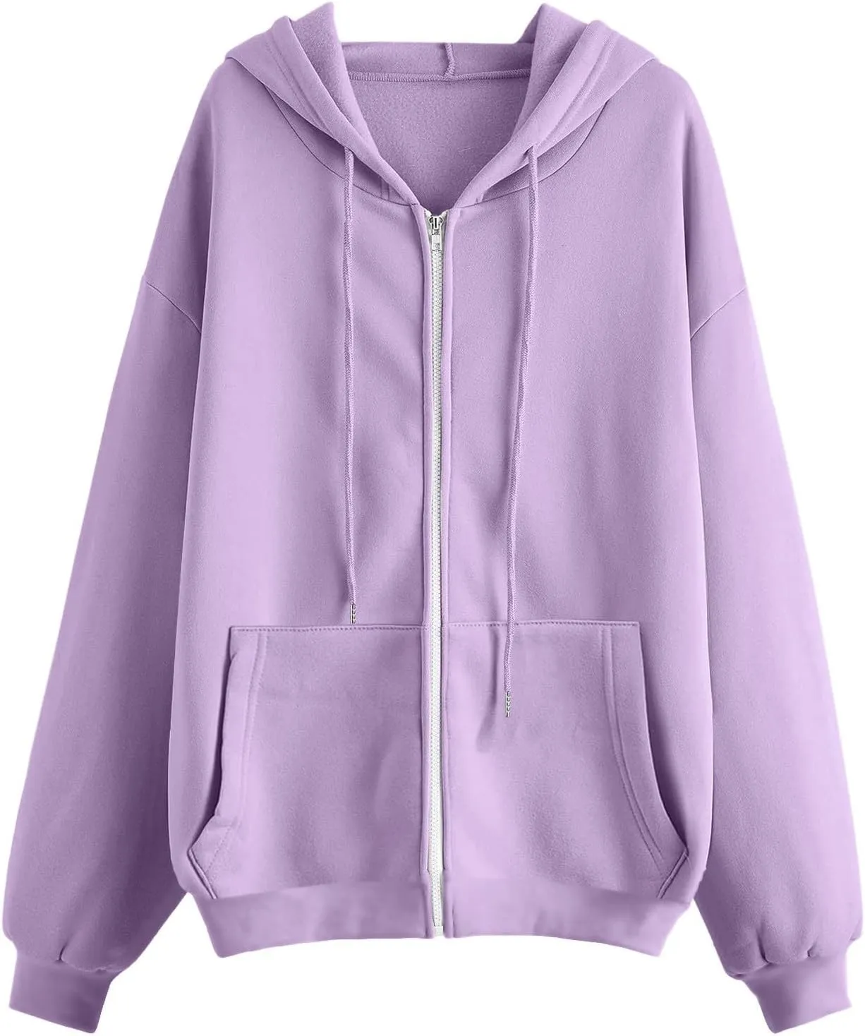 Womens Zip Up Hoodies Long Sleeve Fall Oversized Sweatshirts Fleece Y2K Jacket 2024 Fashion Clothes