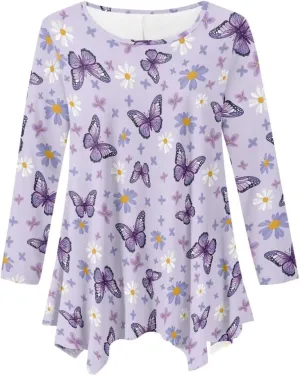 YEXIATODO Plus Size Womens Tops Tunic Tops for Women Loose Fit S-3XL