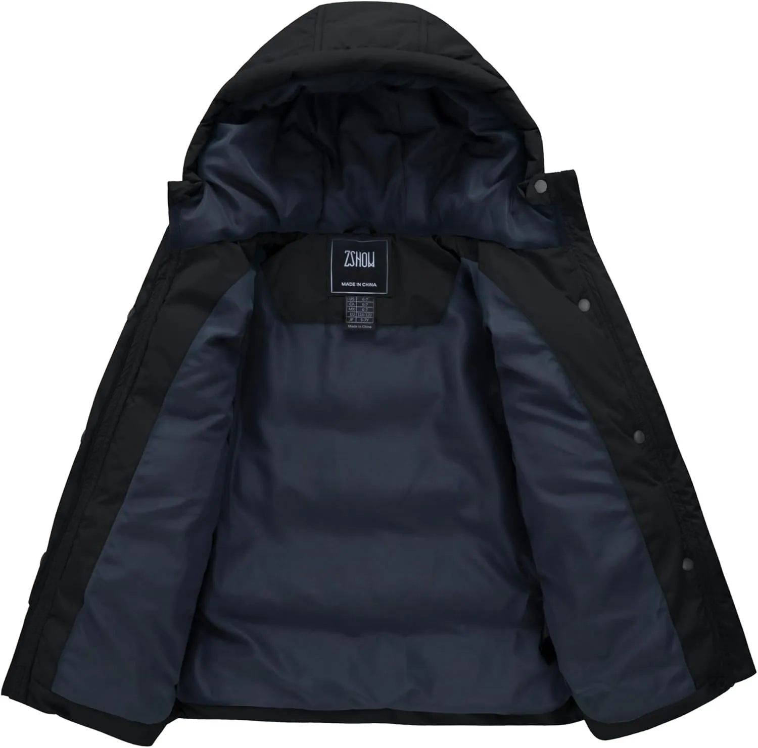 ZSHOW Girls' Lightweight Puffer Jacket Warm Hooded Winter Coat Quilted Outerwear Jacket