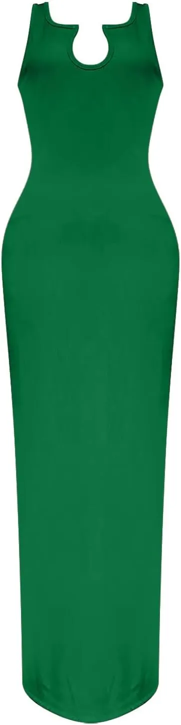 ZYXTIM Women's Sexy Bodycon Tank Dress Deep V Neck Ruched Sleeveless Casual Midi Dresses Slim Fitted Pencil Dresses Plus Size